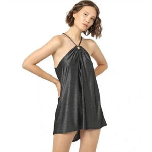 L' Agent by Agent Provocateur Carme Mini Dress Swim Coverup in Gun Metal - M/L